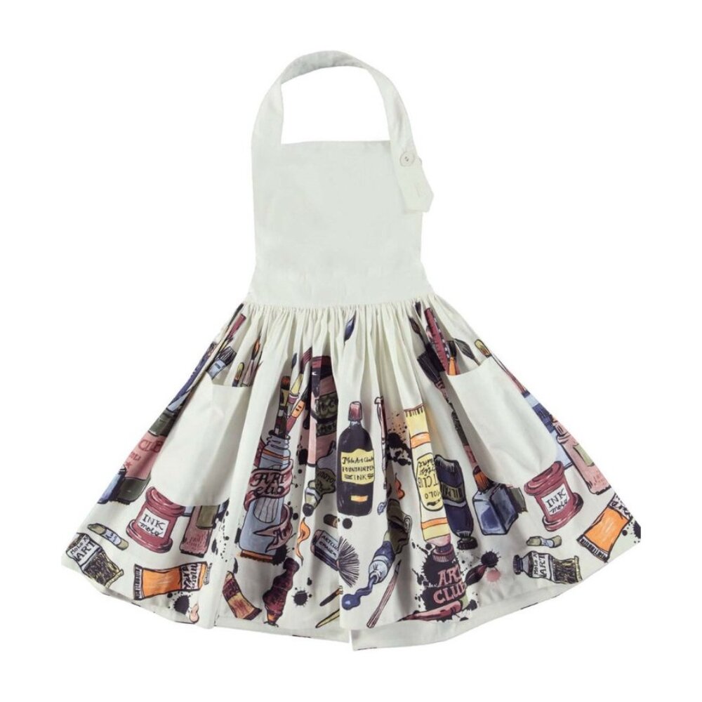 Molo Chelli‎ Apron Dress Sleeveless Be Creative Print Organic Cotton Medium
